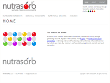 Tablet Screenshot of nutrasorb.com